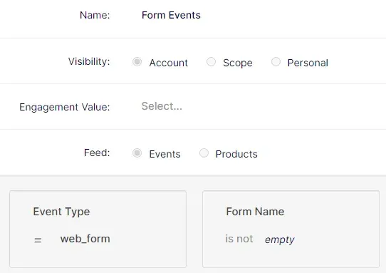 Form events filter