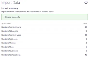 SaaS content import